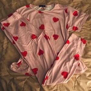 Pink Heart Pajama Set